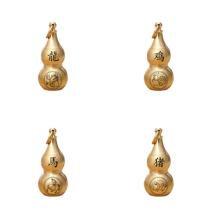 <span class=keywords><strong>La</strong></span> grande gourde creuse en laiton <span class=keywords><strong>a</strong></span> une ouverture qui peut être ouverte pour contenir du cinabre, des talismans, des caractères gravés et autres objets. - Product Image 2