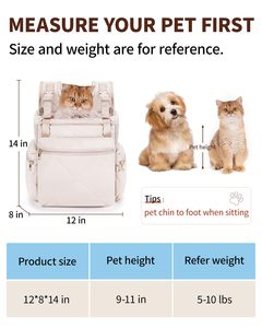 Secure and Comfortable Pet <b>Carrier</b> <b>Backpack</b> with Multiple Storage Pockets - Product Image 2