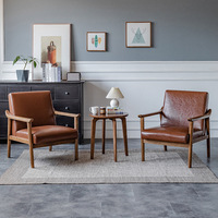Fauteuil moderne de style japonais décontracté pour hôtel chez l'habitant, balcon, salon paresseux, canapé simple décontracté en bois massif