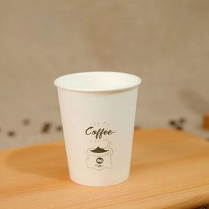 White Plain Color Cardboard Paper Cups 4oz 6oz 7oz 8oz 9oz 10oz 12oz 16oz Bulk Packing Delivery Compostable Takeaway Drinkware - Product Image 4