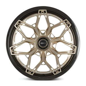 Jantes SYAC 2 pièces forgées en fibre de carbone pleine avec finition brossée 5x112 5x114.3 5x120 de 16 à 24 pouces pour voitures de sport - Product Image 3