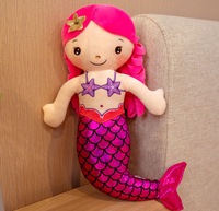 Peluche queue de poisson, jouet en peluche sirène, poupée en tissu, poupée en peluche princesse, jouet oreiller sirène