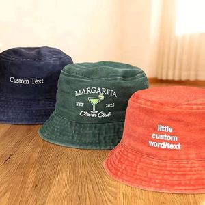 Custom Logo Printed Bucket <b>Hat</b> - Fisherman Style Cap for New Business Giveaways - Product Image 2