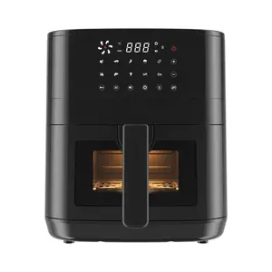 Electric kitchen appliances oil free air fryer with invisible window