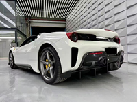 Kit carrosserie en fibre de carbone sèche style Ferrari 488 Pista : barre avant, barre arrière, aileron, jupes latérales, lèvre arrière – Amélioration et adaptation 2015