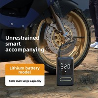 Pompe à air portable 4000mAh 150psi compresseur d'air minuscule lumière LED gonfleur de pneu d'urgence pour voiture moto ABS gonfleur électrique