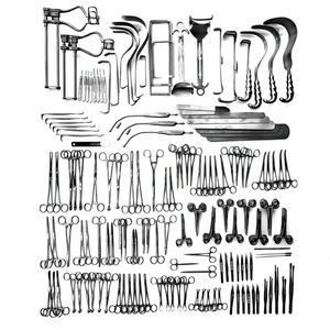 Juego completo de instrumentos de cirugía general de grado médico, pinzas, retractores y bisturís de acero inoxidable para uso clínico - Product Image 1