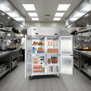 Réfrigérateur vertical commercial Vevor 48 pouces, 31 pieds cubes, 4 portes, acier inoxydable, certifié UL, Energy Star - Product Image 2