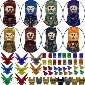 Blocs de construction personnalisables et abordables de la série Heroes, 8 pièces, mini-blocs de construction DIY, figurines d'action, jouets éducatifs pour enfants - Product Image 1