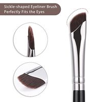 5 Buah Set Kuas Eyeliner yang Dapat Disesuaikan untuk Aplikasi Riasan Presisi dengan Desain Sudut Halus & Desain Datar Miring Ultra Tipis