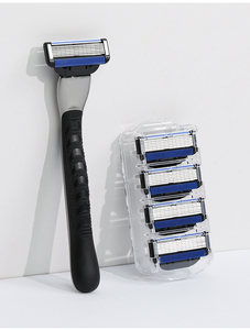 Bán Buôn Dao Cạo Lưỡi 6 Lưỡi Dao Cạo Cạo Kim Loại Xử Lý An Toàn Mặt Cạo Râu 1 Xử Lý + 5 Nạp Hộp Mực Người Đàn Ông Dao Cạo - Product Image 6