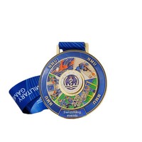 Médailles rotatives en alliage de zinc, conception personnalisée gratuite, médailles émaillées pour marathon, événements sportifs, compétitions de course, jeux militaires