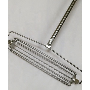 Outil de nivellement de jardin en acier inoxydable, robuste et peu exigeant en effort, pour pelouse, sable, terre et surfaces variées, rouleau à sable, niveleur de <span class=keywords><strong>golf</strong></span> - Product Image 1