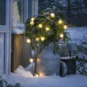 Guirlande lumineuse LED solaire étanche corps en aluminium avec indice IP65 pour décoration d'arbre de Noël éclairage de jardin extérieur