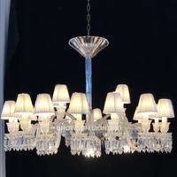 Lustres de luxe européens, luminaires suspendus en cristal français, abat-jour pour hôtels et mariages, grand lustre en cristal K9
