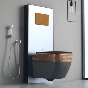 Modern <b>Bathroom</b> Seat Ceramic Sanitary Ware Water Closet Ceramic Wc Wash Down Toilet <b>Bathroom</b> Hanging Toilet Set One Piece Toilet - Product Image 2