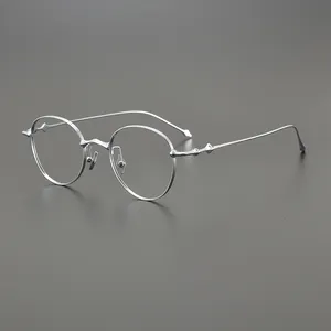 Высококачественные круглые ультралегкие очки для женщин и мужчин, очки, очки для мужчин, оптическая оправа, титановая оправа для очков