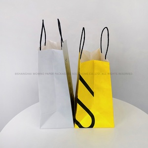 Bolsas Ecológicas de Color Amarillo Claro con Asas, Estilo Lujoso, para Clínicas, Farmacias, Bancos, Centros Comerciales, Regalos, Comida para Llevar, Café, Té - Product Image 6