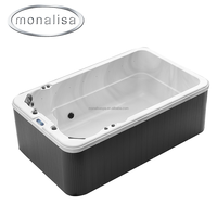 Mini piscine de spa de nage extérieure en fibre de verre conteneur de natation piscine bain à remous fête spa creusé intégré
