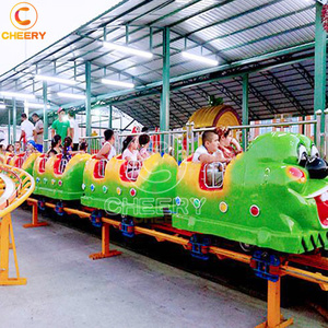 Công Viên Giải Trí Hấp Dẫn Rides Mini Roller Coaster Gia Đình Nhỏ Rides Trượt Màu Xanh Lá Cây Worm Roller Coaster - Product Image 2