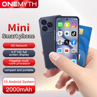 Teléfono Inteligente Mini ONEMYTH A19Pro 4G con Doble SIM, Pantalla HD de 4.5 Pulgadas, Batería de 2000 mAh, 2 GB + 16 GB, Android 10.0, Play Store, Teléfono Celular Pequeño con Reconocimiento Facial
