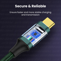 Cable USB C a C de 0.5M, 1M, 2M, 3M con Doble Conector en Ángulo, PD240W, Carga Rápida de 5A para PS5, Nintendo Switch, Galaxy, MacBook Pro, Tipo-C