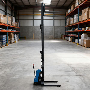 नई स्थिति इलेक्ट्रिक स्टैकिंग पैलेट लिफ्टर चलने के प्रकार इलेक्ट्रिक स्टेकर्स स्व-लोडिंग फोर्कलिफ्ट मैनुअल पैलेट स्टेकर - Product Image 3