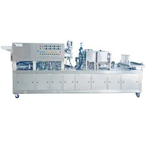 High Speed Line Fully Automatic Food Tofu Tray Filling Sealing Machine Plastic Tray Packing Machine