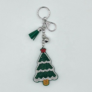 New Durable Fashion Carabiner Christmas Rhinestone Bag Pendant Tassel Decoration Best-selling Hanging Ornament Keychain - Product Image 2