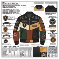 Blouson universitaire homme en cuir pleine fleur, style Hip Hop personnalisé, à col à revers et blocs de couleurs multicolores, avec écussons brodés plats OEM, pour l'automne
