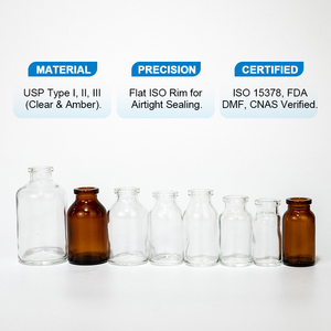 लिनुओ यूप टाइप आई इंजेक्शन ग्लास बोतल एम्बर ग्लास की बोतल <span class=keywords><strong>5</strong></span> मिली 10 मिली 15 मिली 15 मिली <span class=keywords><strong>20</strong></span> मिली 50 मिली शीरा चिकित्सा कांच की बोतलें - Product Image 3