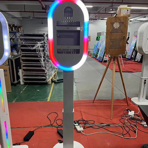 Oval <span class=keywords><strong>IPad</strong></span> Photo Booth Paquete de estuche de vuelo cambiable de color para fiestas de boda Compatible SLR Se puede elevar Agujero de cámara reducido - Product Image 1