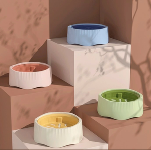 Anti-Tipping Multi-Functional Pet <strong>Bowl</strong> Slow-Feeding Anti-Choking <strong>Dog</strong> Cat Food <strong>Bowl</strong> - Product Image 1