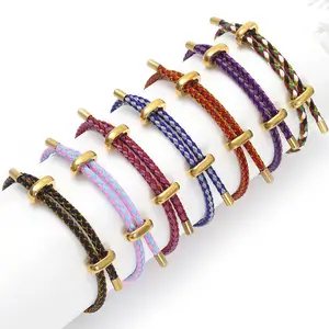 Pulseira multicolorida de aço, joias para mulheres e homens, com fio de aço, feita à prova de água, multi cores