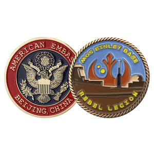 Moneda Conmemorativa Personalizada <span class=keywords><strong>de</strong></span> Desafío Masónico, Moneda <span class=keywords><strong>de</strong></span> Metal con Logotipo 3D <span class=keywords><strong>de</strong></span> Doble Cara y Esmalte Suave - Product Image 4