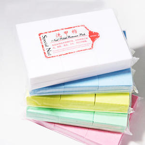 แผ่นเจลล้างเล็บแผ่นสำลีสีขาวสีชมพูสีฟ้า - Product Image 1