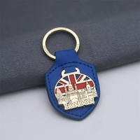 Porte-clés Souvenir Ville et Campagne avec Breloques Émaillées, Étiquettes en Cuir PU, Cadeaux Personnalisés Thème Voyage et Entreprise
