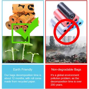 Custom Label Biodegradable <b>Compostable</b> Dog Poop Bag HDPE+EPI Sustainable Pet Waste Disposal Bag - Product Image 6