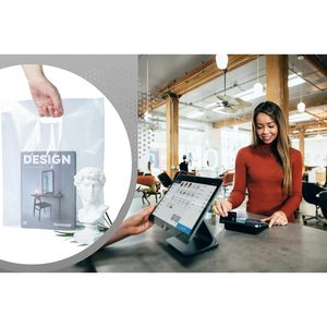 Bolsas de Plástico Transparente para Compras de 12x15 Pulgadas con Asas, 2 Milésimas de Grosor, para Regalos y Uso Comercial - Product Image 4