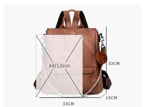 2025 NEW 5 Colors Anti Theft <strong>Backpack</strong> for Women <strong>Leopard</strong> Laptop <strong>Backpacks</strong> Bags with Plush Ball Decoration for Ladies Women - Product Image 3