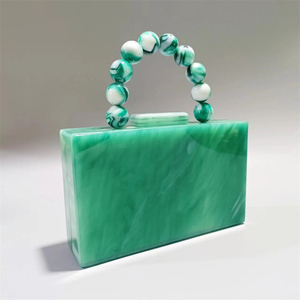 Bolso <span class=keywords><strong>de</strong></span> Mano <span class=keywords><strong>de</strong></span> Acrílico Verde Esmeralda <span class=keywords><strong>de</strong></span> Alta Calidad para Mujer, Bolso <span class=keywords><strong>de</strong></span> Fiesta - Product Image 3