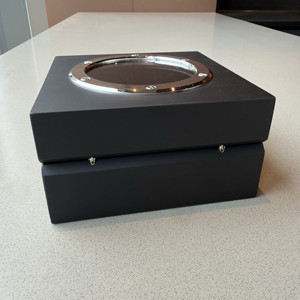 Matte Black Wooden <b>Watch</b> Box with Glass Window Single <b>Watch</b> Display <b>Case</b> Luxury Gift Packaging Custom Logo Wholesale - Product Image 2