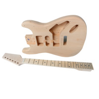 TC Factory DIY Solid Basswood Maple 6-String Electric Guitar Kit 39-inch Unassembled Version for Beginners