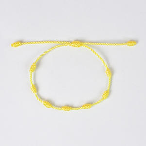 AA02192 Rojo Negro hecho a mano anudado negro cuerda de mano <span class=keywords><strong>pulsera</strong></span> de <span class=keywords><strong>7</strong></span> <span class=keywords><strong>nudos</strong></span> en Stock - Product Image 2