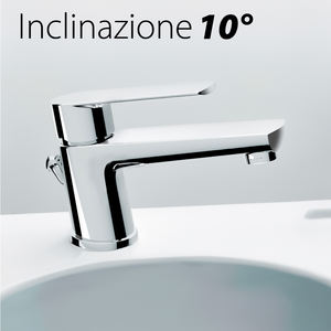 KLINT Mélangeur de lavabo incliné chromé à levier unique Outil de tournage de haute qualité - Product Image 5