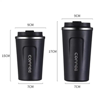 Mug à café isotherme en acier inoxydable 380 ml 510 ml avec couvercle rabattable portable, logo personnalisé, finition mate, tasse de voyage sous vide, cadeau