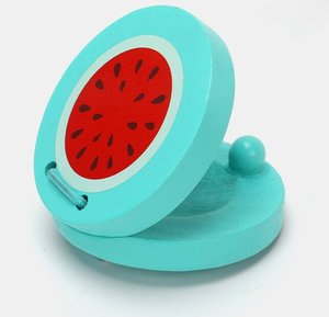 Castañuelas de Madera con Diseño de Frutas, Novedad al por Mayor, Regalo para Jardín de Niños, Juguetes Nostálgicos para Niños - Product Image 2