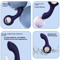 Bâton de massage vibrant électrique à tête plate 12 fréquences, plug anal et vaginal double usage, jouet sexuel pour adultes hommes et femmes