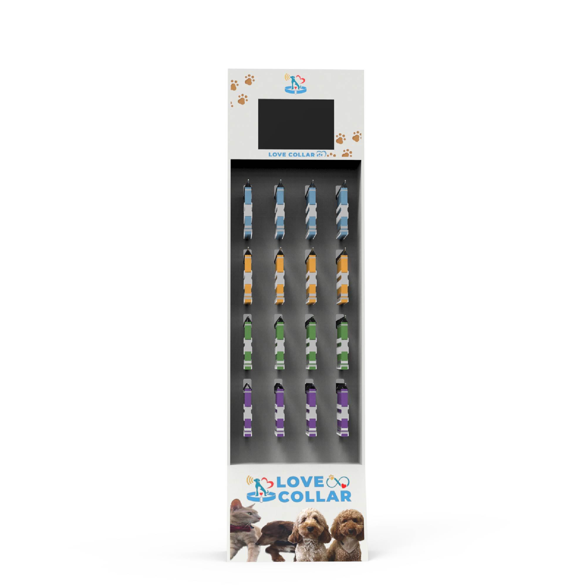 Customized Modern White Wooden Pegboard for Cardboard Display Stand Hooks Pet Floor Stand Painted Finish Custom Logo — view 6