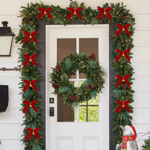 <span class=keywords><strong>Ruban</strong></span> de Noël en velours <span class=keywords><strong>rouge</strong></span> de haute qualité à prix d'usine personnalisé imprimé en taffetas tissé Polyester rayé Logo pour feuille de vêtements - Product Image 3